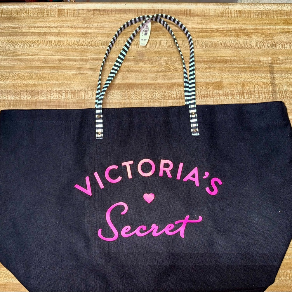 Victoria's Secret Black and Pink Tote